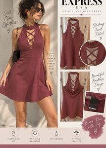 Chic Criss-Cross Neckline Mini Dress