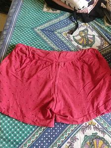 Cute red Printed Shorts