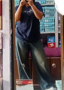 vintage blue baggy jeans