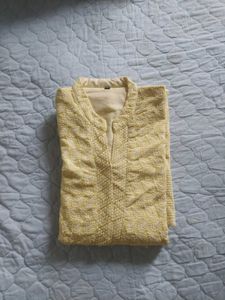 Elegant Yellow Embroidered Kurta