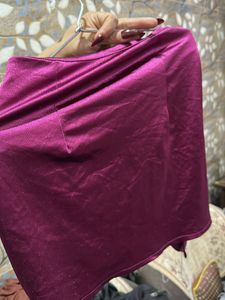 Magenta Wrap Mini Skirt