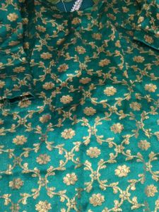 Elegant Green Kurta Set with Gold Print