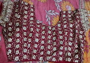 Elegant Red Floral Saree