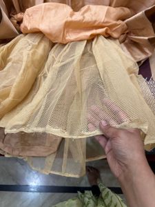 Exquisite Peach Floral Embroidered Lehenga