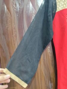 Red N Black Kurta Frock