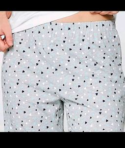 Cute Heart Print Pajama Shorts