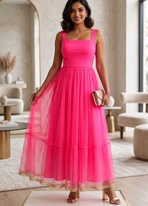 Stunning Coral Tulle Gown
