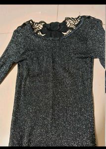 Sparkly Black Long Sleeve Top