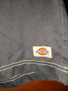 Dickies Denim Dress with Orange Crossbody Bag