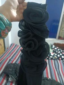 Ready to wear saree with black Sequin Blouse