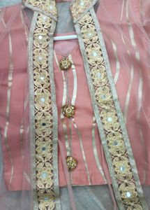 Readymade Lehnga With Choli &amp; Net Shrug
