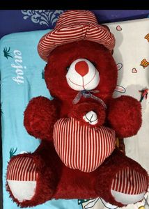 Giant Red Teddy Bear with Heart
