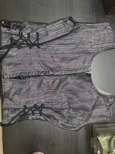 grey beaded top