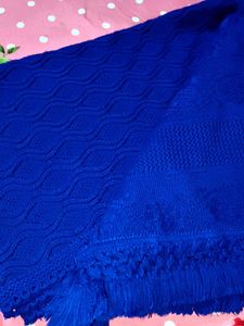Elegent Woolen Blue Ethnic Scarf