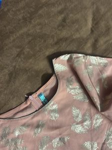 Elegant Peach Floral Print jumpsuit