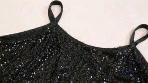 Sparkling Black Sequin Cami Top PRICE DROP GIRLIES