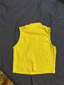Vibrant Yellow Sleeveless Top