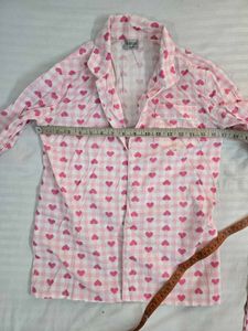 Cute Pink Heart Pajama Set 12 to 14yrs