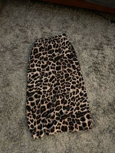 leopard print maxi skirt