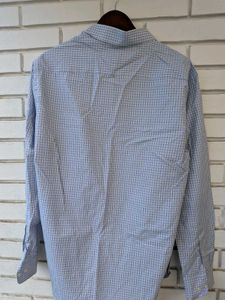 Light Blue Checkered Dress Shirt