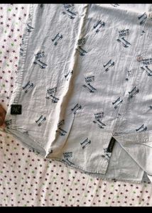 Men's Graphic Print Casual Shirt L size