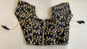 Elegant Black & Gold Embroidered Blouse