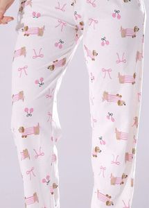 Cute Dog Print Pajama Set