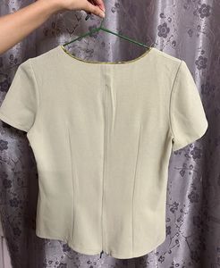 Light Green Short Sleeve Blouse