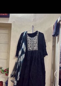 Elegant Black Kurta Set with Dupatta