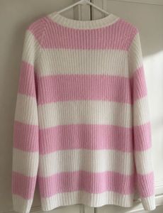 H&amp;M Pink &amp; White Striped Cardigan