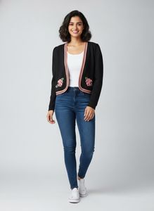 Charming Embroidered Cardigan