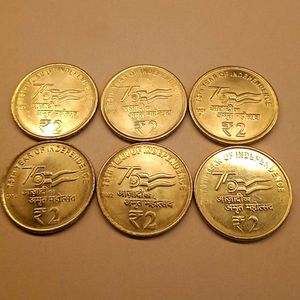 75 th Year Of Independence Two Rupee coins set