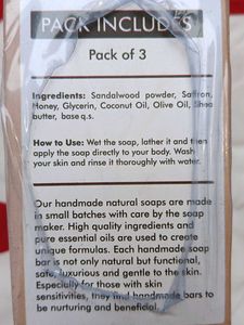 Sandalwood With Kesar Soap(3)🎀(sealed)