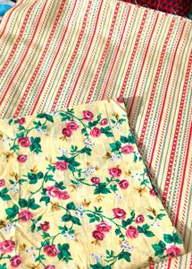 Pakistani Yellow Floral Print Dress Material