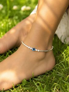 Evil Eye & Pearl Anklet