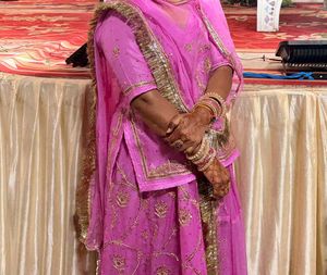 pink rajputi pure poshak