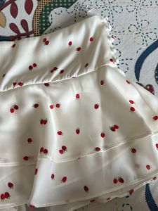 ZARA Cute Strawberry Print Mini Skirt