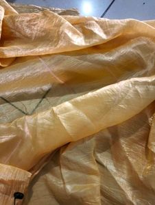 Golden Shimmer Saree Fabric