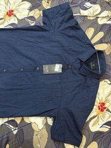 Men's Navy Blue Cotton Shirt
