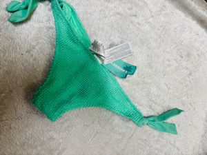 Teal Textured Bikini Bottom