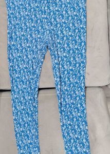 Fig Blue Floral Print Leggings