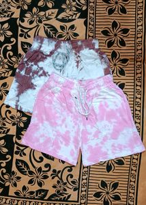Tie Dye Cotton Shorts | Free Size 30 to 38 inch
