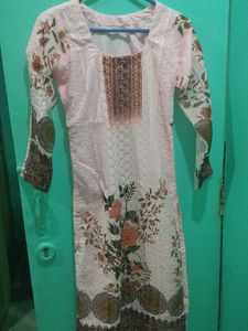 Floral Long Sleeve Kurti Set