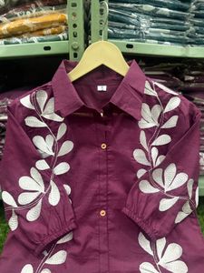 Embroidered Maroon Co-ord set