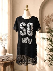 Imported Black Lace Tshirt dress
