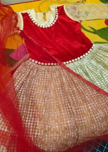 Stunning Gold &amp; Red Ethnic Gown