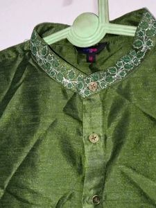 Olive Green Kurta Pajama Set For Men