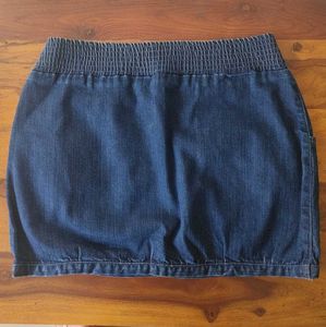 Denim Mini Skirt with free top/ t-shirt
