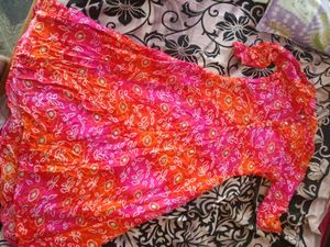 Vibrant Floral Print Anarkali Kurta