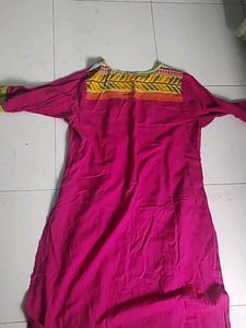 Cotton Dark Pink Kurta